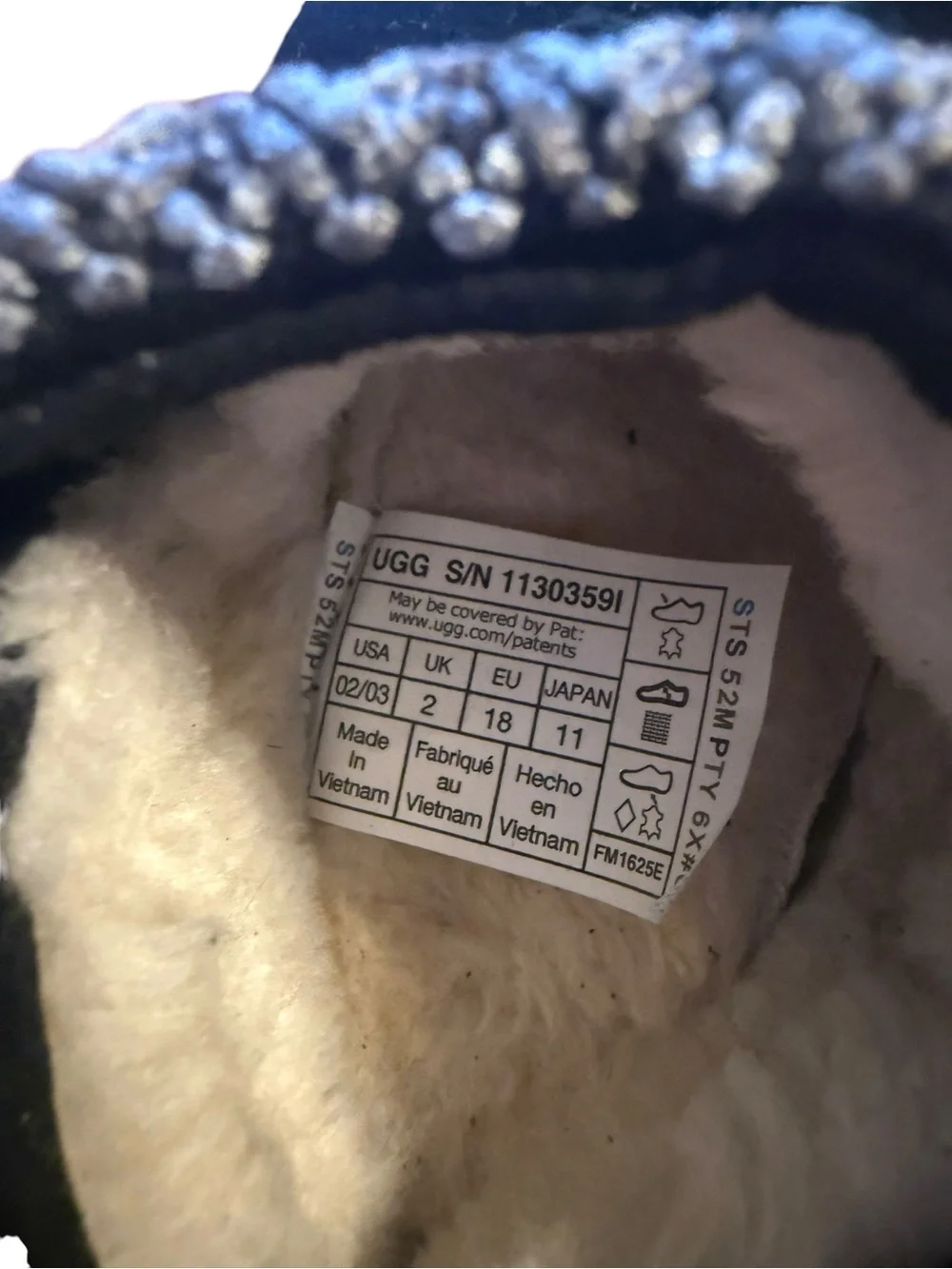 UGG Kids Black Cozy Slip-On Slippers with Shearling Collar